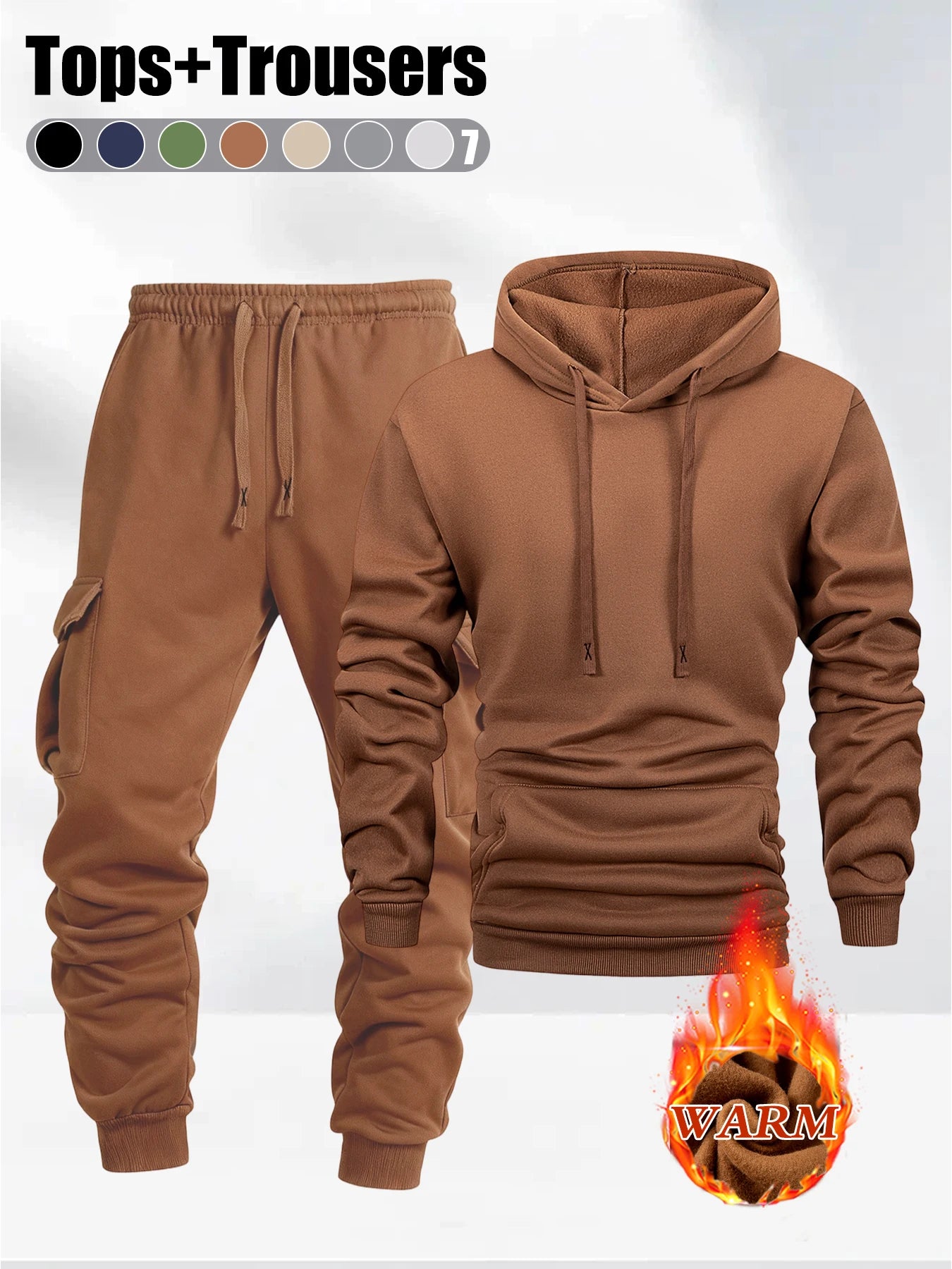 Set Autunno Inverno Da Uomo 2 Pezzi Felpa Con Cappuccio E Pantaloni Sportivi Abbigliamento Fitness Casual