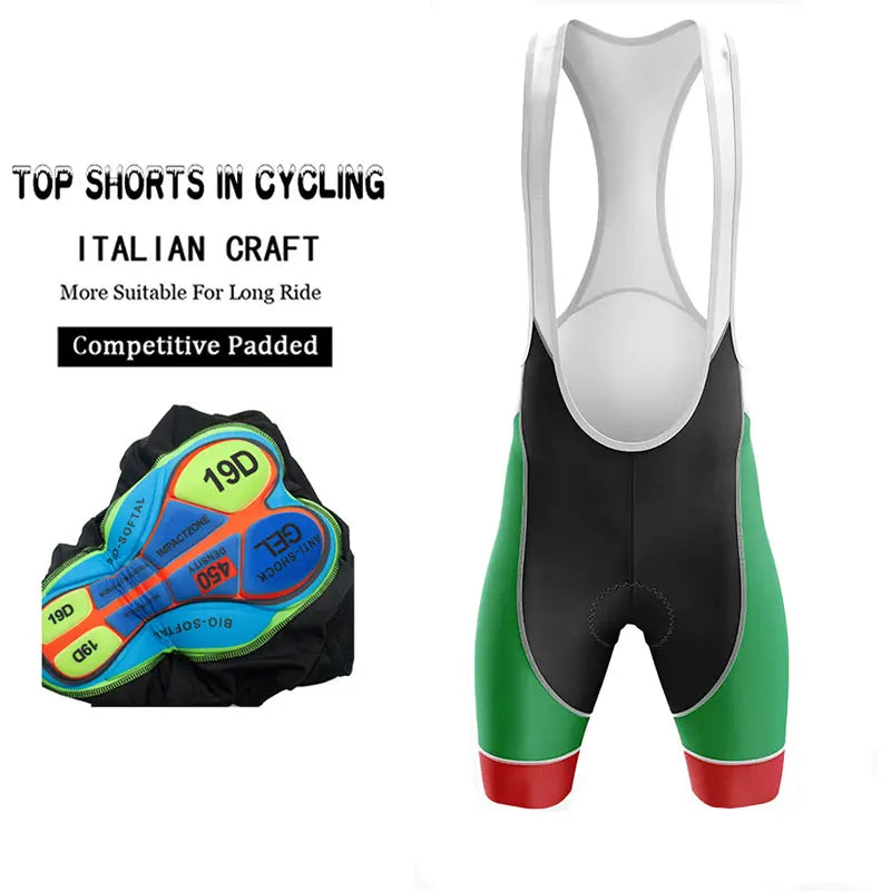 Pantaloncini con Bretelle da Ciclismo Estivi da Uomo Traspiranti con Gel Pad 19D per Mountain Bike