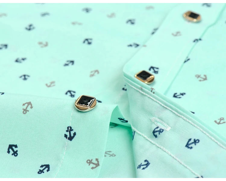Camicia Da Uomo Maniche Lunghe Stampa Color Block Elasticizzata Con Bottoni Per Vacanze Estive In Spiaggia
