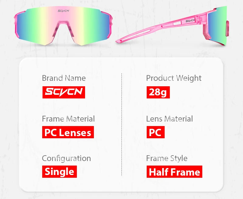 SCVCN Occhiali Da Sole Da Ciclismo UV400 Unisex Per Bici Da Strada All Aperto Sportivi