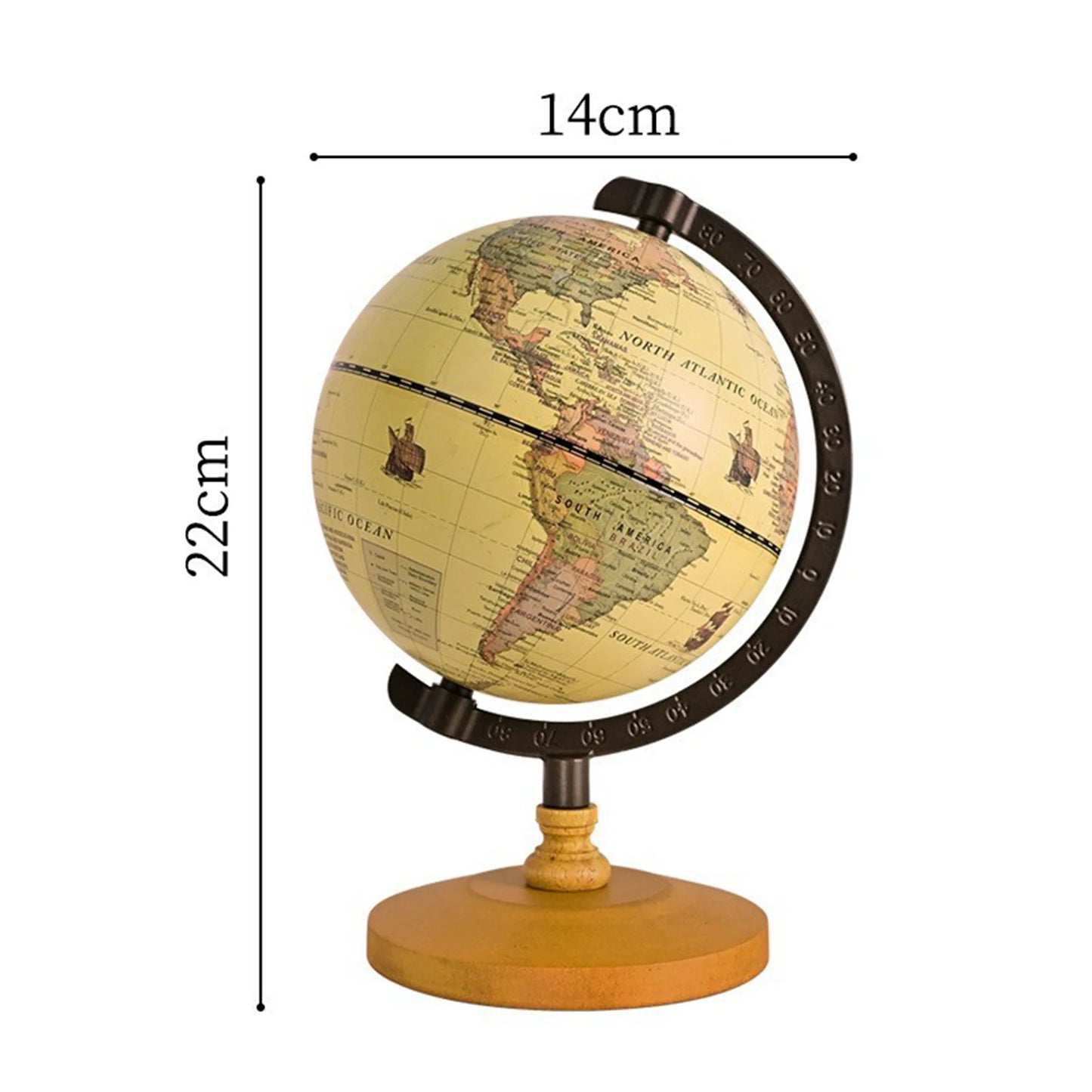 Mondo Inglese Rotante A 360 Gradi Globo Geografia Sussidi Didattici Per Scrivania Decorazione Casa