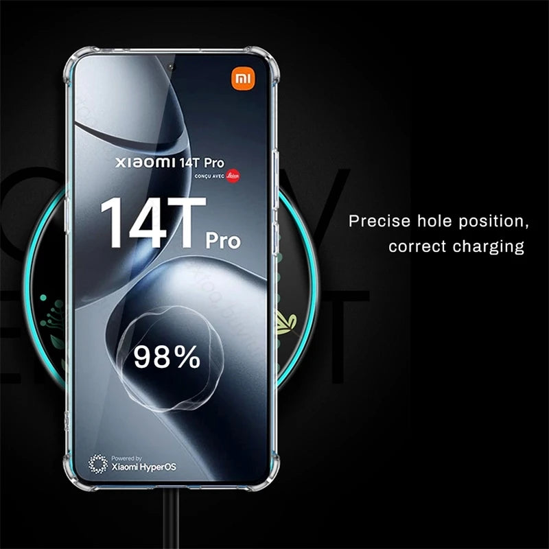 Custodia Trasparente Slim In TPU Per Xiaomi 14T E 15T Pro 5G Protezione Antigraffio Leggera Con Bumper In Silicone