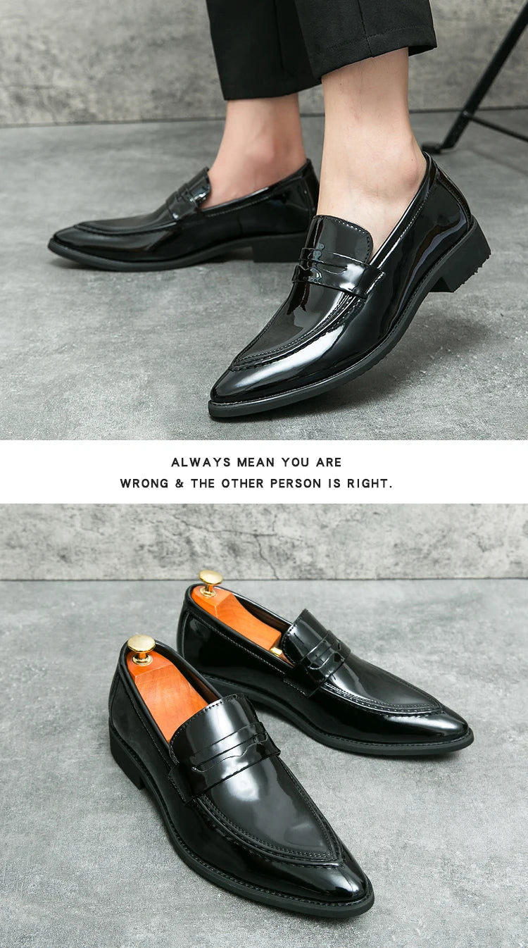 Scarpe Da Uomo In Pelle Oxford Verdi E Viola Scarpe Da Lavoro Classiche Mocassini Casual Eleganti