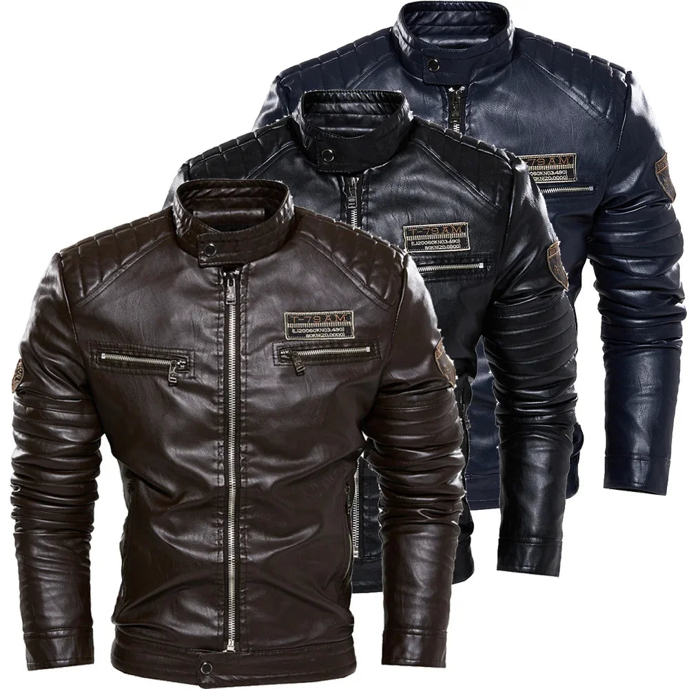 Giacca In Pelle Da Uomo Moto Blazer Streetwear Capispalla Moda Uomo Nuova Trend Esclusiva