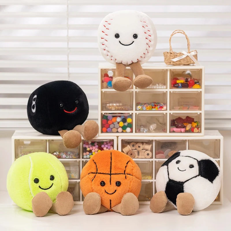 Peluche GDzaccly Sportivi Adorabili Palline Morbide Cuscino Regalo Di Natale Per Ragazzi Basket Calcio Tennis Biliardo