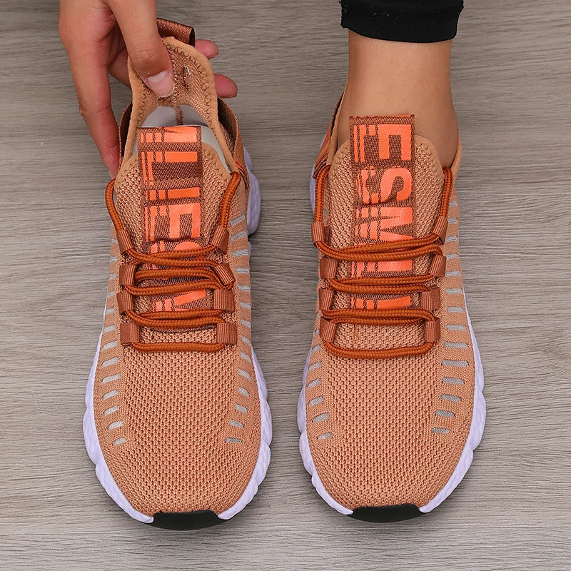 Scarpe sportive da donna Mesh Leggero Suola morbida Cinturino da jogging Traspirante Moda Sport Walking Scarpe basse da tennis casual per uomo