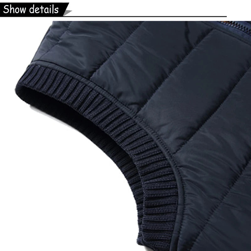 Uomo 2024 Inverno Senza Maniche Gilet Con Colletto Alla Coreana Antivento Caldo Autunno Tinta Unita Casual Outdoor