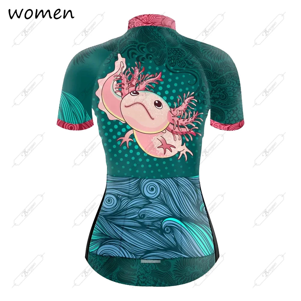 Maglia Da Ciclismo Donna Estate Premium Traspirante Team Racing Abbigliamento Da Ciclismo Maglia Da Bici Corta
