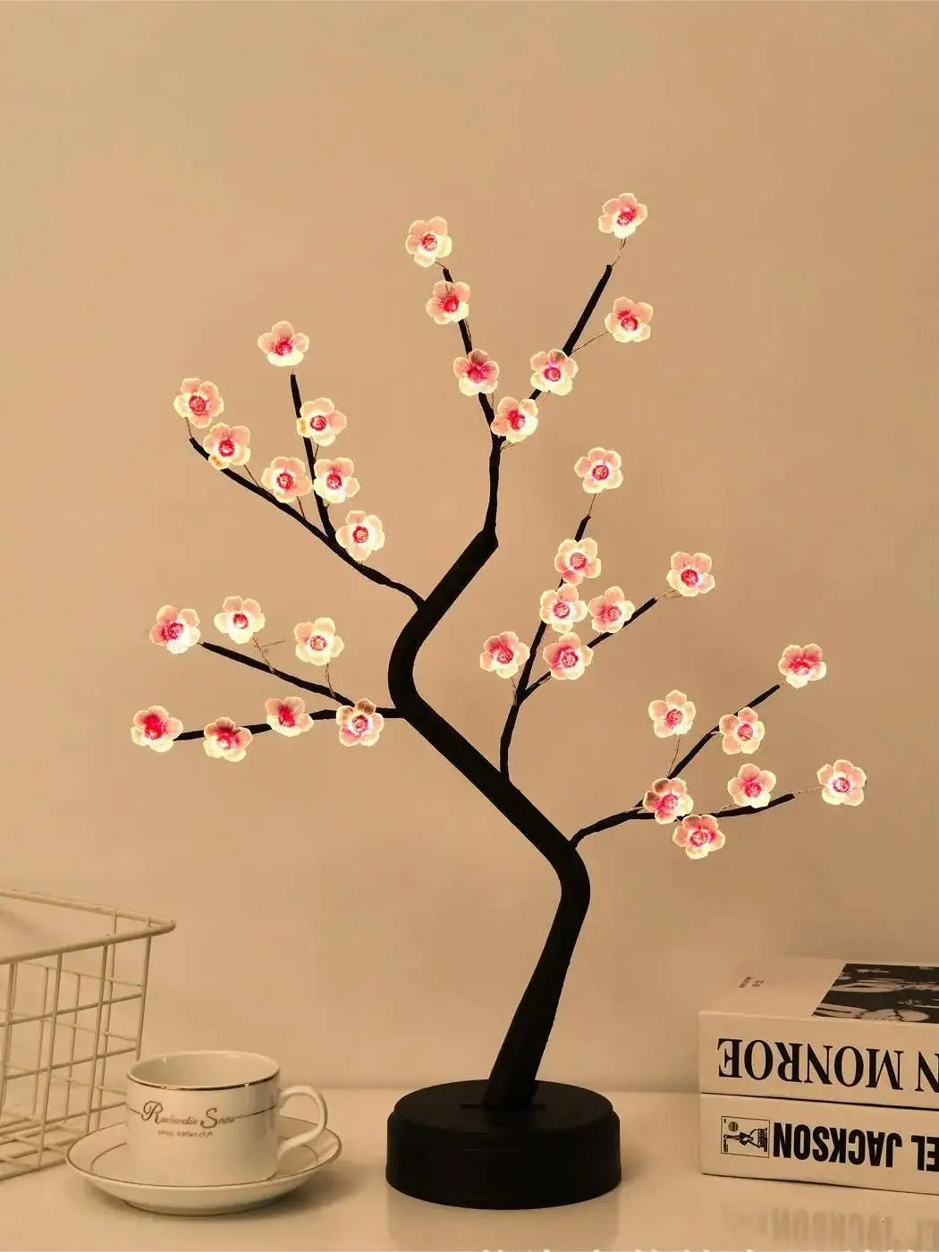 Luci dell'albero da tavolo Lampada da albero luminosa Luce notturna decorativa a LED fai-da-te per regalo Festa Regalo di festa Decorazioni per la casa invernali