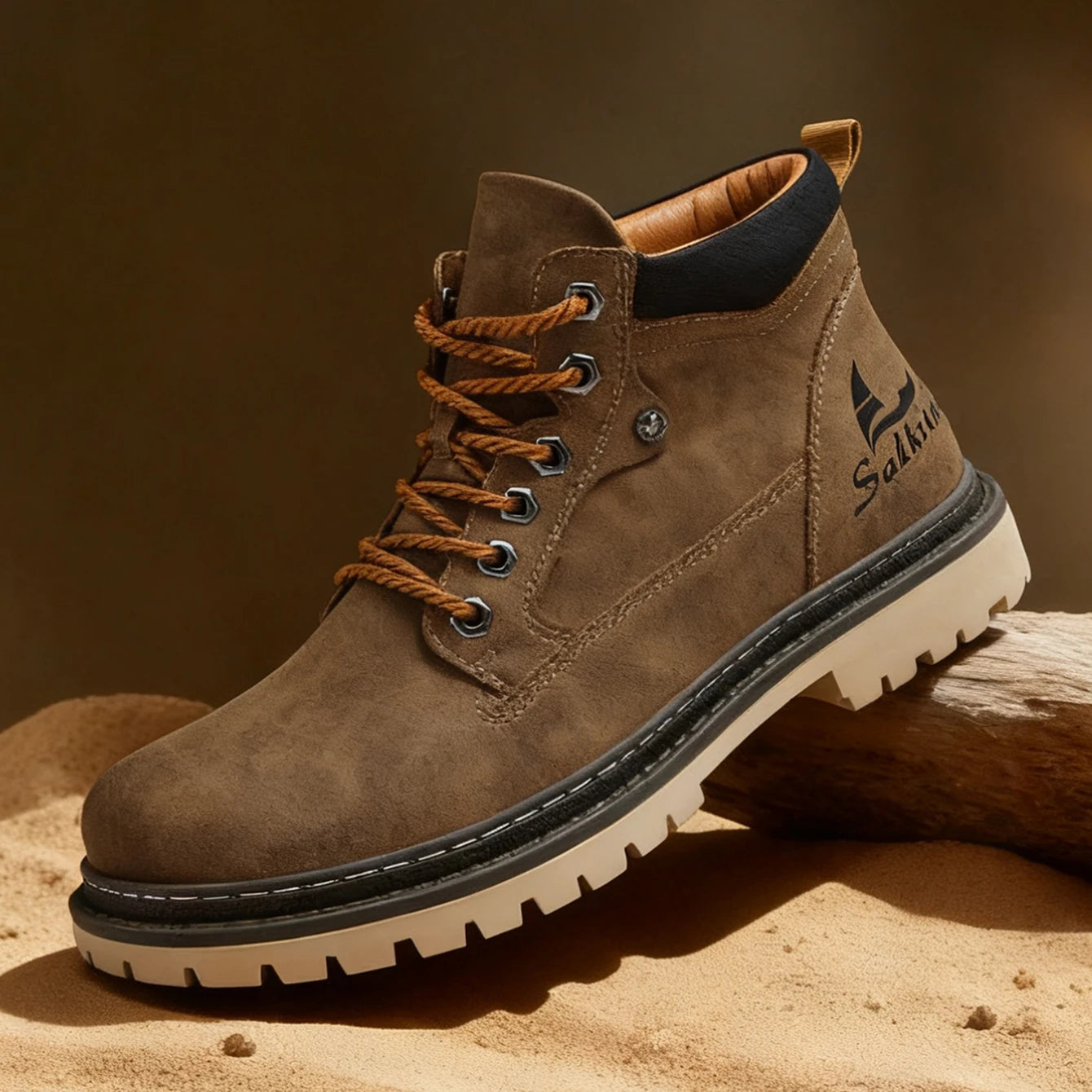 Stivali Da Uomo In Pelle Fatti A Mano Per Lavoro E Trekking Outdoor Antiscivolo Invernali