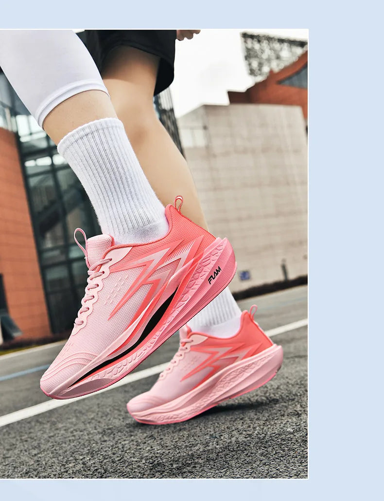 Scarpe Da Corsa Uomo E Donna Leggere Traspiranti Per Maratona Con Bordo In Carbonio Scarpe Sportive Di Tendenza