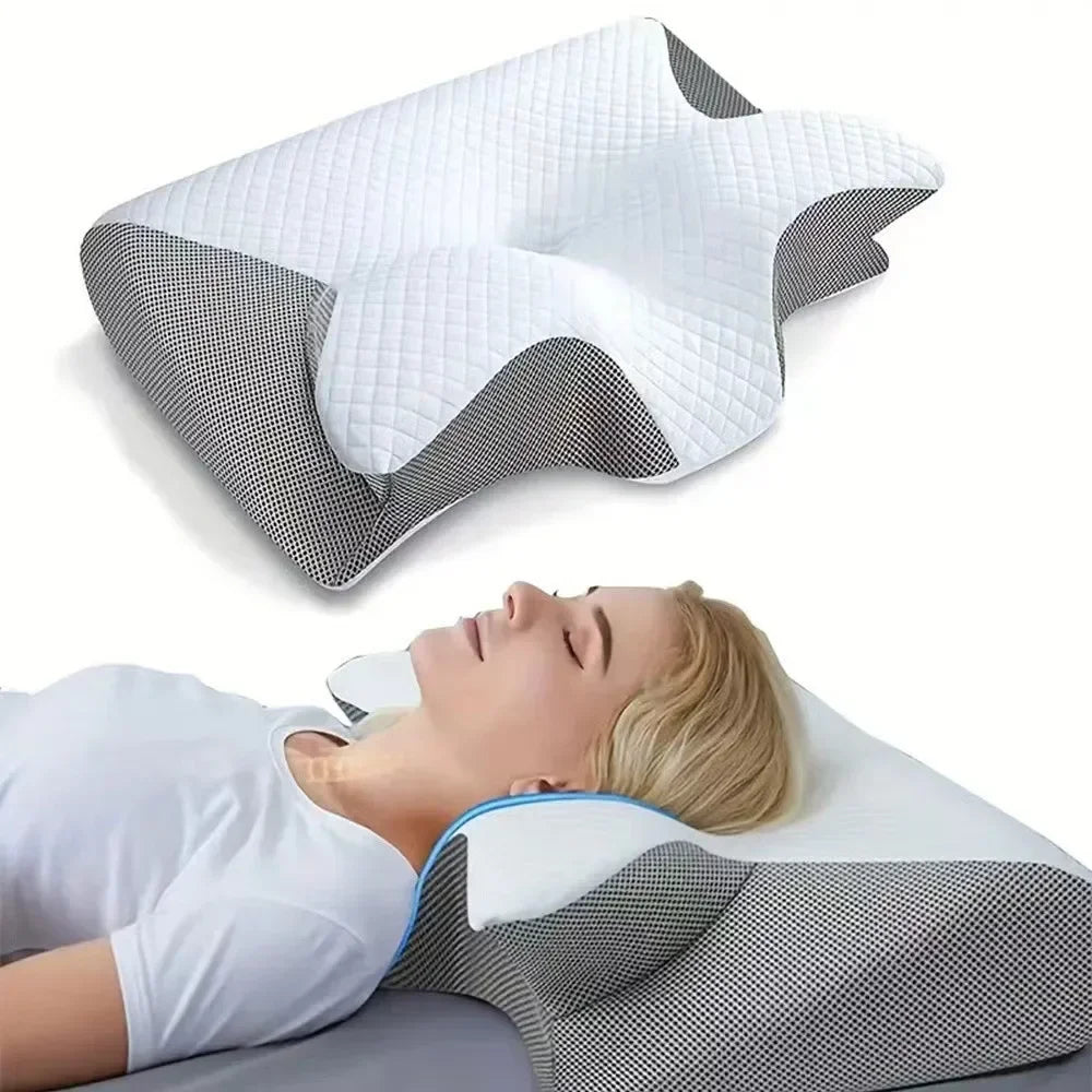 Cuscino Cervicale Memory Foam A Forma Di Farfalla Per Il Collo Sonno Confortevole E Ortopedico
