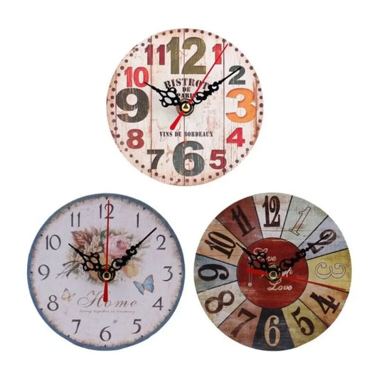 Orologio Da Parete In Legno Vintage Creativo E Orologio Da Tavolo In Stile Europeo Per Decorazione Del Soggiorno