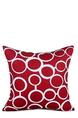 Fodera Cuscino Quadrato in Lino Rosso Vino 45x45 Decorativa per Divano Autunnale