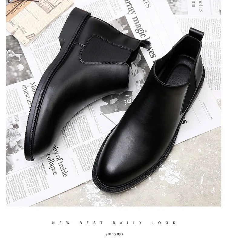 Stivaletti Chelsea In Pelle Da Uomo Di Lusso Fatti A Mano Slip On Per Abito Formale E Casual