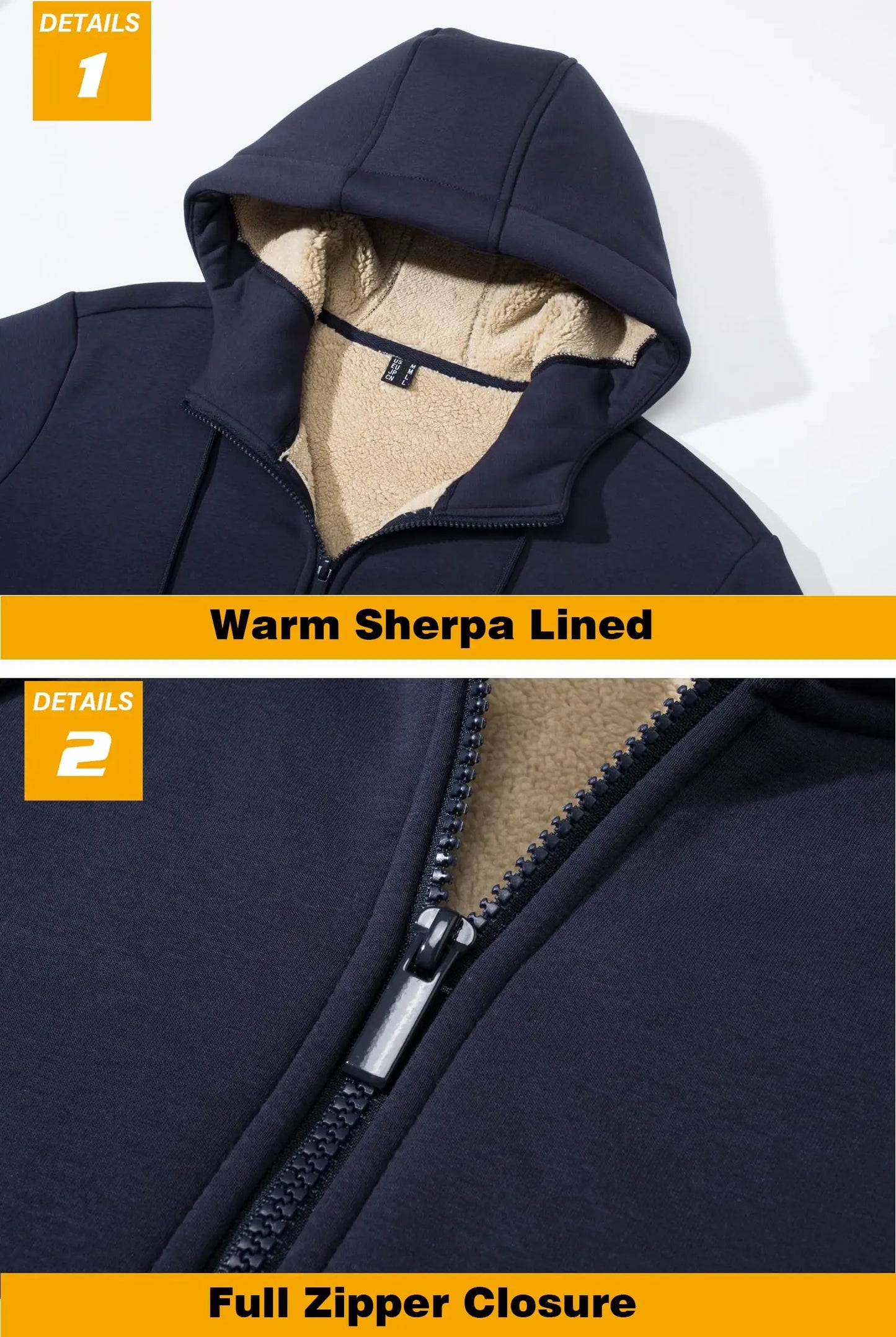 Tacvasen Felpa Con Cappuccio In Pile Sherpa Da Uomo Invernale Antivento Con Zip Capispalla Casual Sportivo