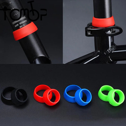 ZK30 1Pc Mountain Road reggisella per bicicletta copertura antipolvere tubo del sedile in Silicone manicotto impermeabile protezione reggisella anello in gomma