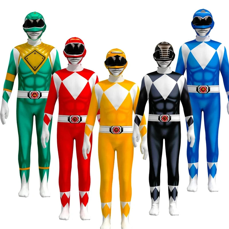 Costume Cosplay Morpher Supereroe Samurai Sentai Shinkenger Rangers Halloween Maschera Per Uomo Ragazzo