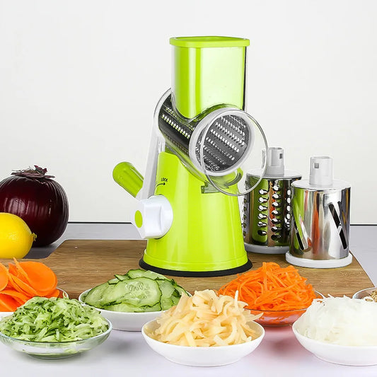 Affettatrice E Grattugia 2 In 1 KT209 Tamburo Inox Per Frutta E Verdura Taglio Rapido E Uniforme Per Cuochi Domestici