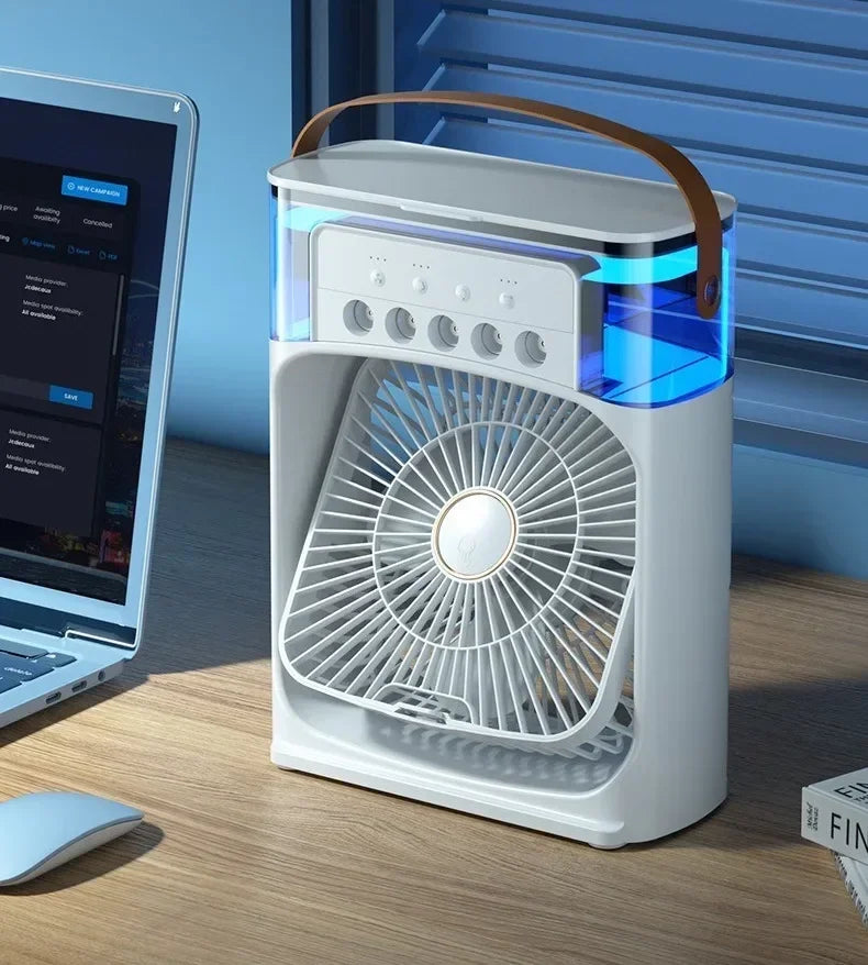 Ventilatore Umidificatore Portatile Per Uso Domestico Condizionatore Aria Tre Velocità Raffreddamento