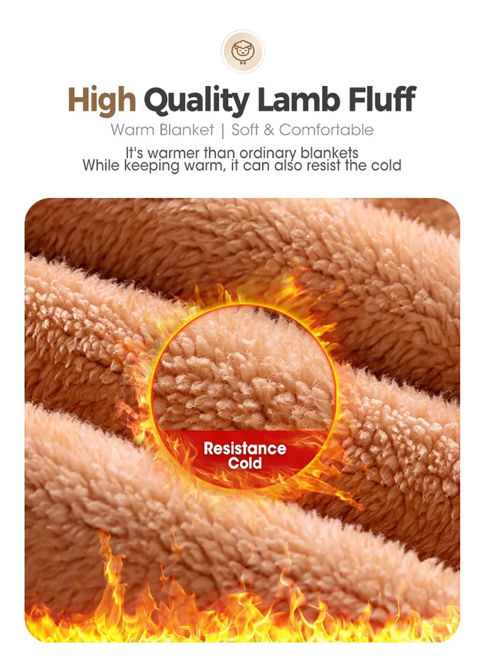 Coperta Riscaldata In Lana Portatile Doppia Faccia Antipilling Queen Letto Invernale Per Campeggio