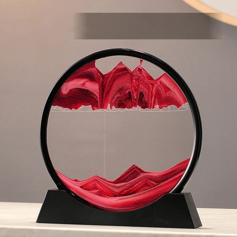 Clessidra Liquida 3D Arte Sabbia In Movimento In Vetro Regalo Originale Decorazione Per Casa E Ufficio