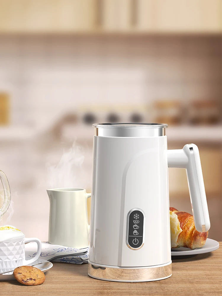 Biolomix Montalatte Intelligente 5 in 1 con Display Touch LED Schiuma Calda e Fredda per Caffè e Latte