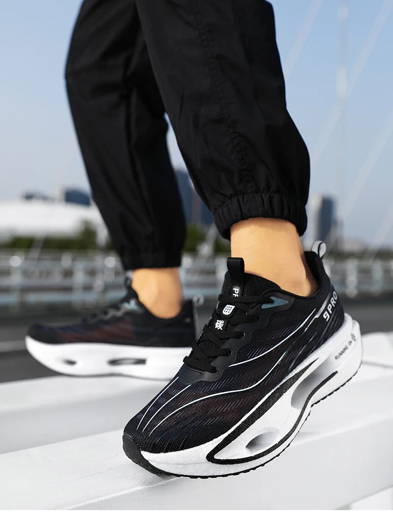 Scarpe da Corsa con Piastra in Carbonio per Maratona Unisex Traspiranti e Leggere Antiscivolo Sneakers Atletiche