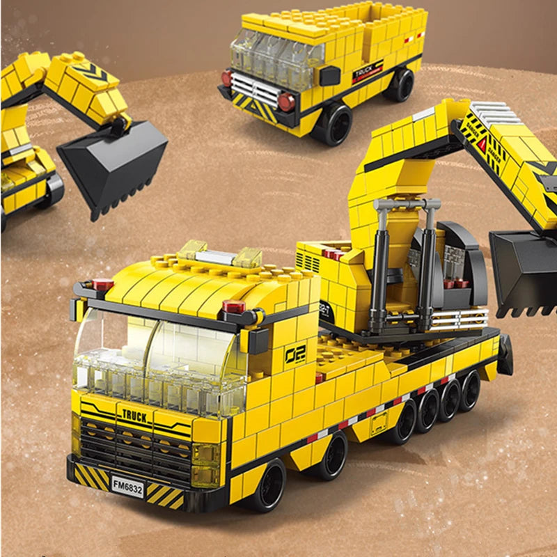 Macchine Da Scavo 6In1 Set Costruzione Veicoli Ingegneria Per Bambini Appassionati Robusti