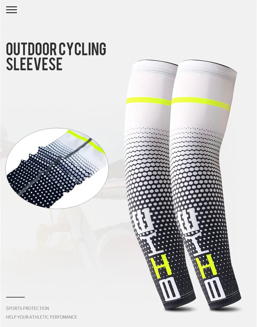 Maniche Braccia Ciclismo Unisex Rinfrescanti Protezione UV Solare Elastiche Per Corsa