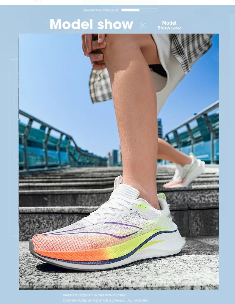 Scarpe Da Corsa Ultra Leggere E Traspiranti Con Piastra In Carbonio Per Uomo E Donna Da Competizione Comode Elastiche