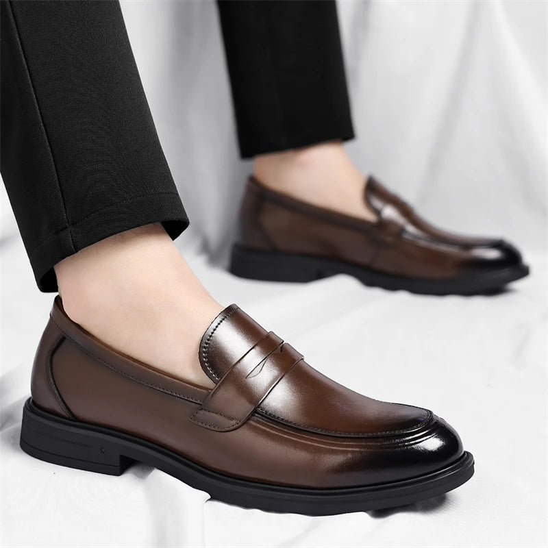 Mocassini Formali In Pelle Da Uomo Stile Italiano Slip On Eleganti Scarpe Da Lavoro E Da Ufficio Confortevoli E Leggere
