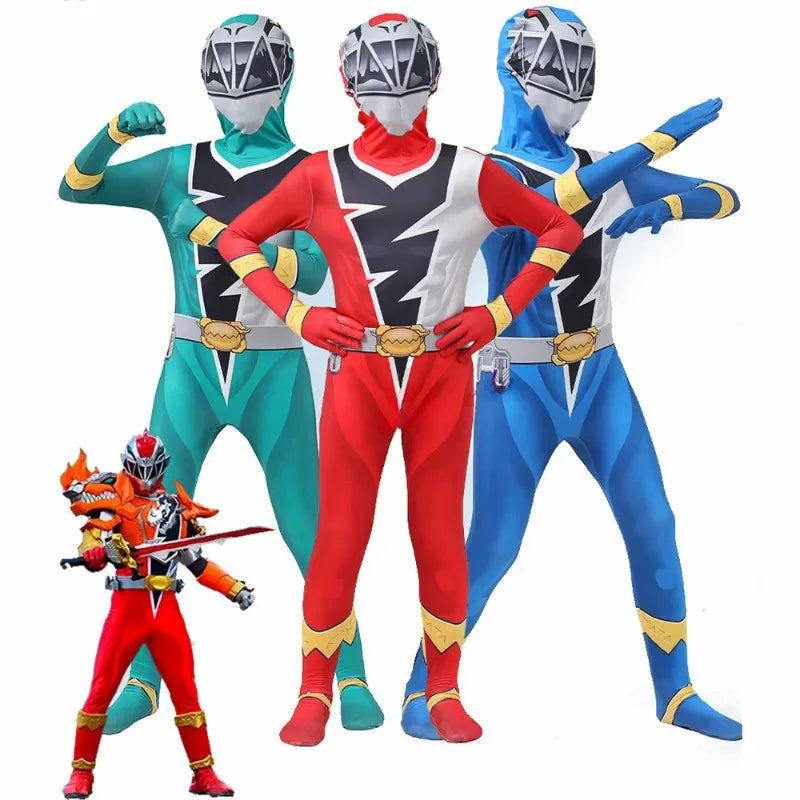 Anime Cosplay Ranger Knight Dragon Team Costume Cosplay Tuta Festa di Halloween Cosplay Vestito di Carnevale di Halloween Regali di Natale