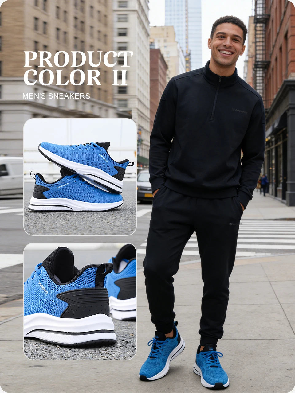Baasploa Scarpe Da Corsa Uomo Traspiranti Leggere Comfort Massaggio E Aumento Altezza Design Moderno Per Esterni