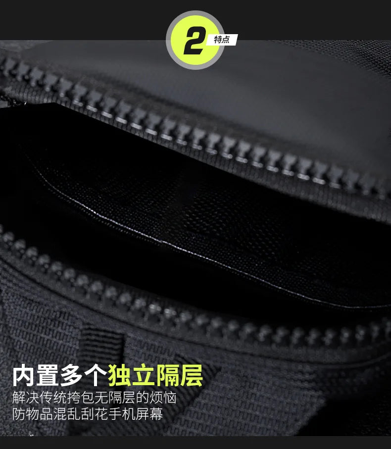 Nuova Borsa Da Petto Unisex Per Tempo Libero Fitness Sport Tracolla Di Grande Capacità