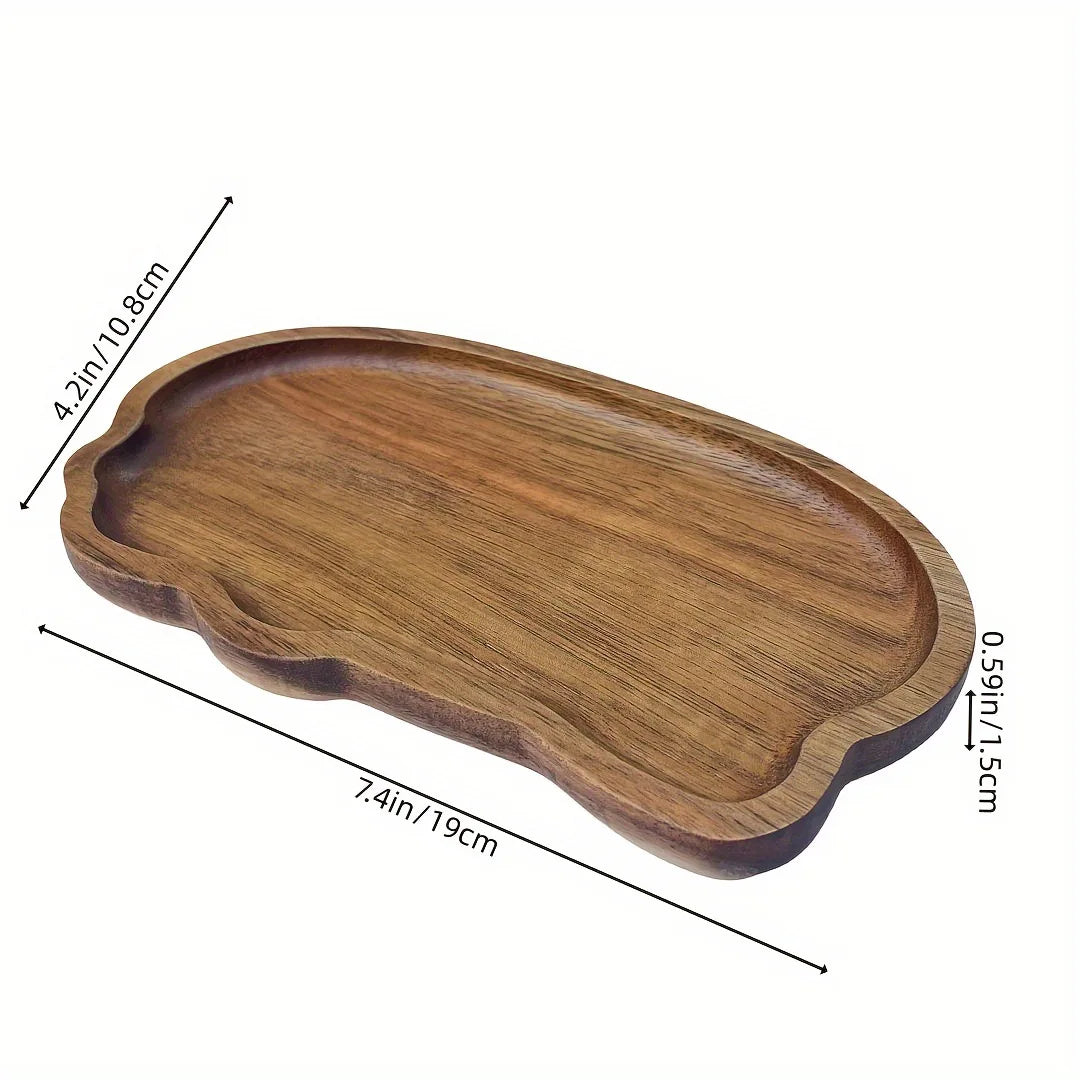 Piatto Di Frutta Giapponese In Legno Massello Rotondo Vassoio Snack Multidimensionale Ad Alto Valore Allingrosso