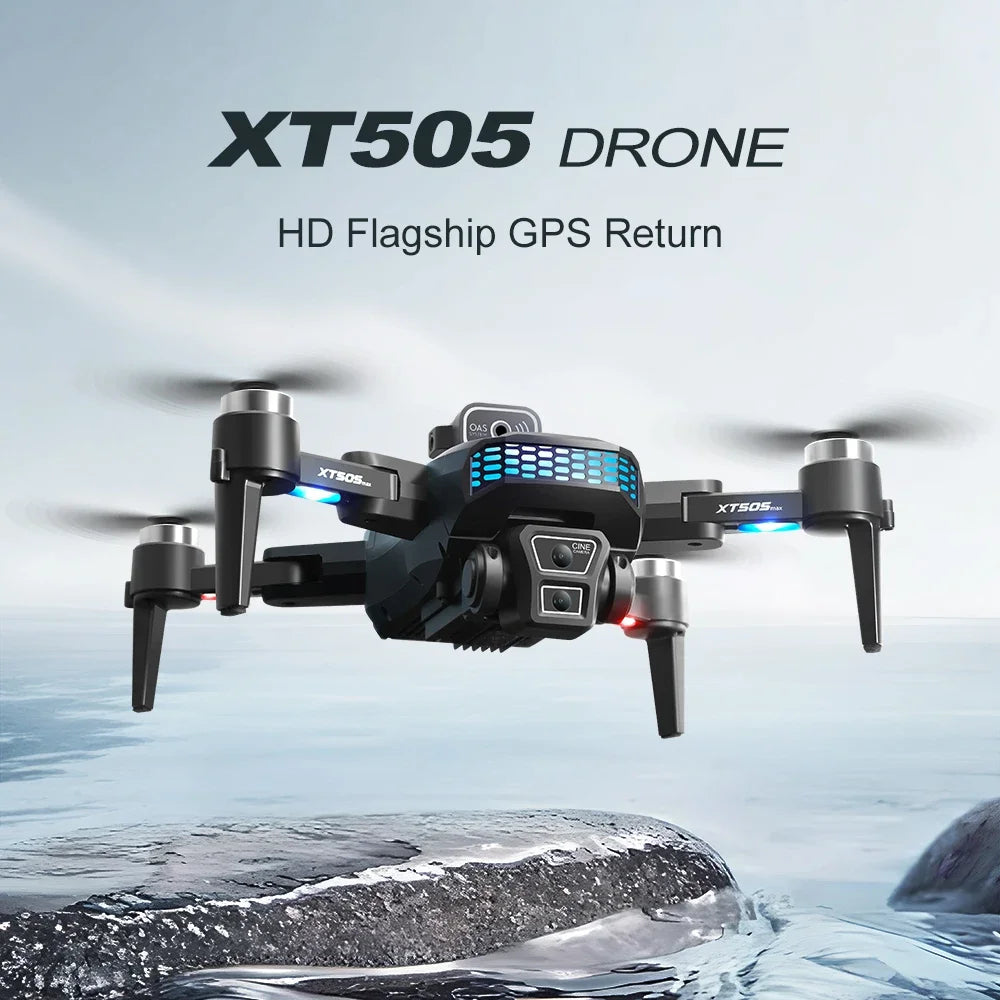 Drone Professionale GPS 8K Con Gimbal Tre Assi Brushless RC Quadricottero Ostacoli Fotocamera HD 4K 5G