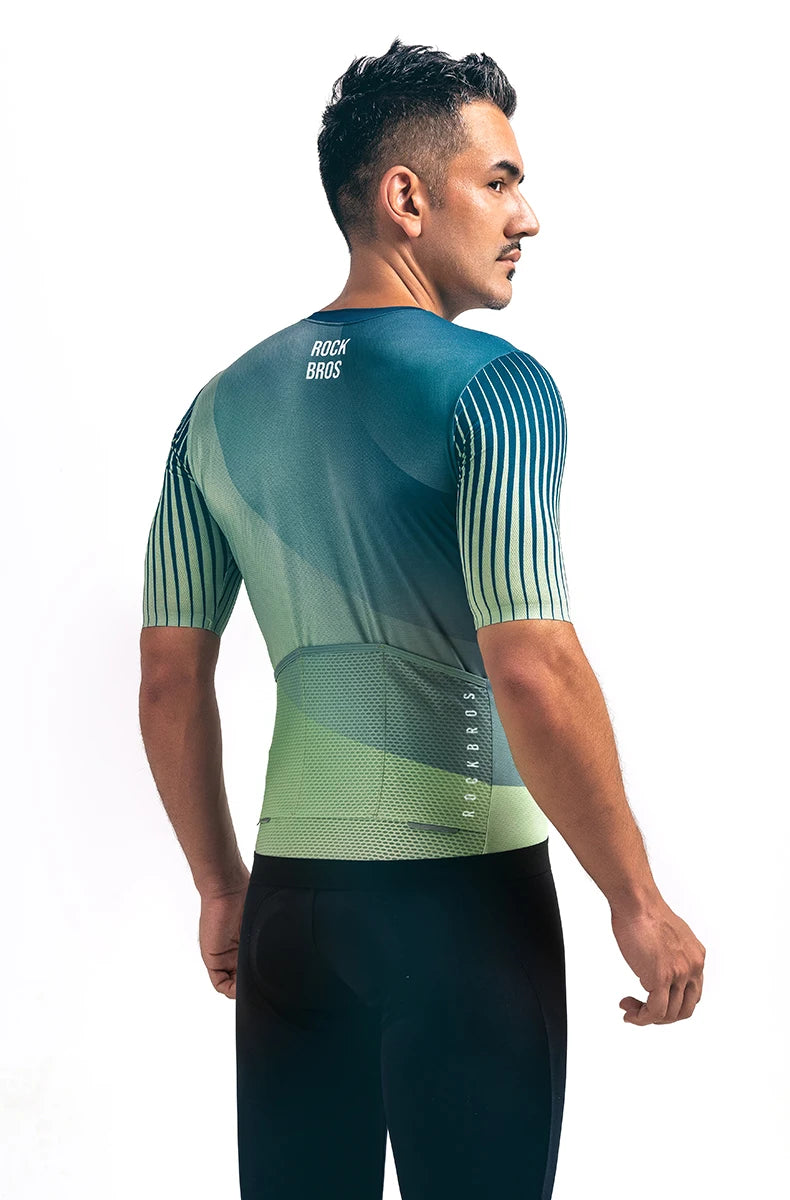 Maglia Da Ciclismo RockBros MTB Uomo Abbigliamento Estivo Traspirante Con Cerniera YKK Alta Qualità