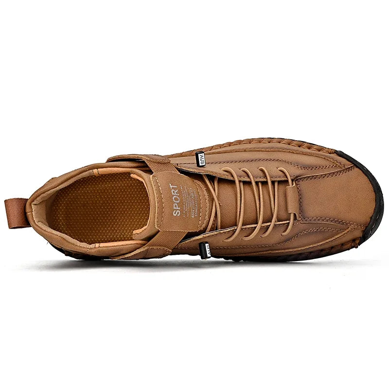 Scarpe In Pelle Cucite A Mano Uomo Scarpe Casual Da Passeggio Antiscivolo Leggere Esterno Taglia 47 48 Mocassini Slip On