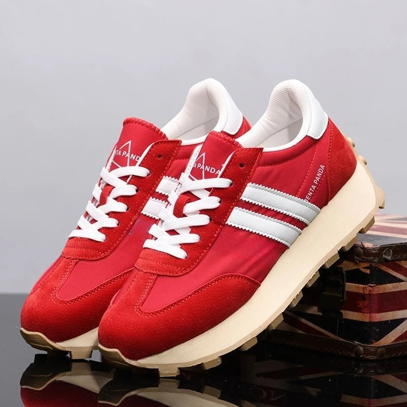 Scarpe Da Ginnastica Casual Uomo Donna Con Piattaforma Maggiorata Traspirante In Pelle Retro