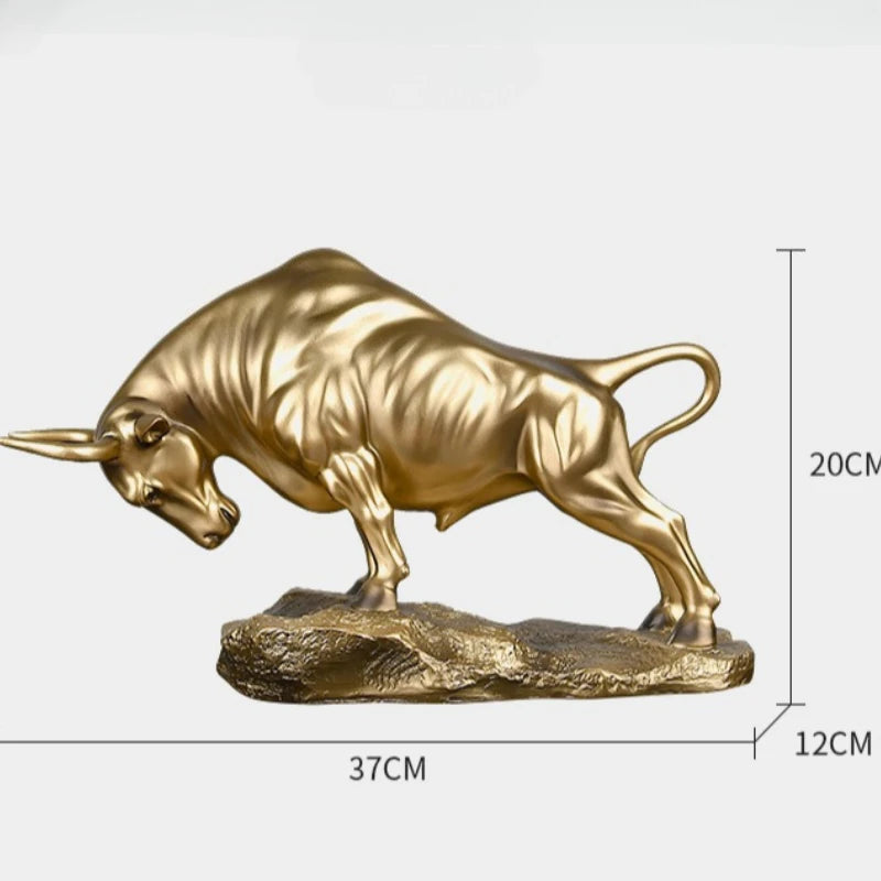 Statua di Toro Portafortuna di Lusso, Scultura Moderna per il Segno Zodiacale Toro, Decorazione da Scrivania per Uomini, Esposizione per Casa e Ufficio, Regalo Artistico