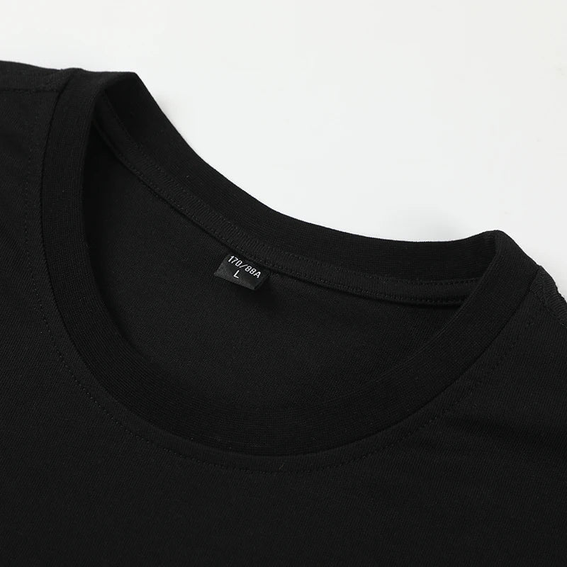 T Shirt Da Uomo Maniche Corte Con Ricamo 3D Estiva Traspirante Cotone Puro Di Alta Qualità