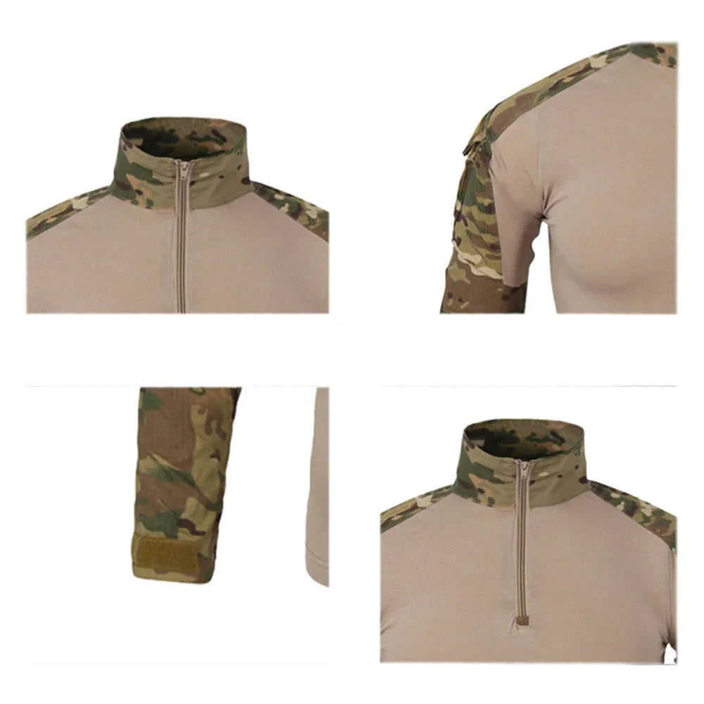 Set Abiti Militari Tattici Tuta Mimetica Da Esterno Camicie Da Caccia Pantaloni Per Airsoft Paintball