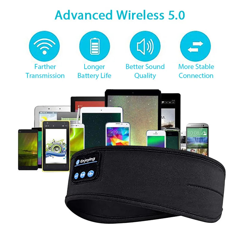 Cuffie Bluetooth Senza Fili Con Fascia Morbida Per Dormire Confortevoli Auricolari Musicali Per Sport Fitness