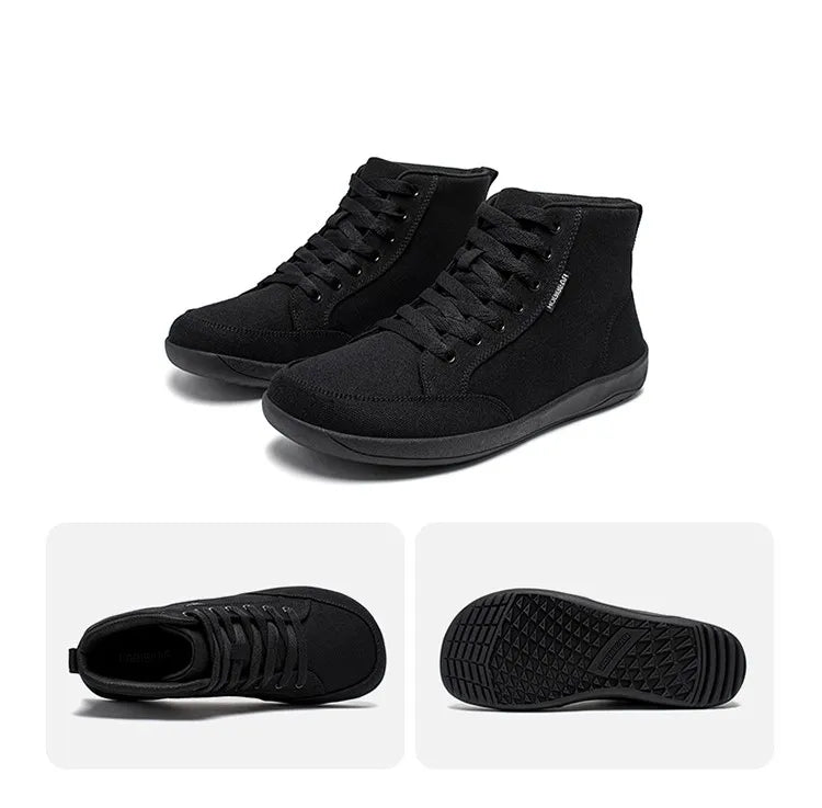 Hobibear Scarpe Da Ginnastica Unisex Mid Top A Piedi Nudi Con Punta Larga In Tela Zero Drop Con Lacci Per Esterni