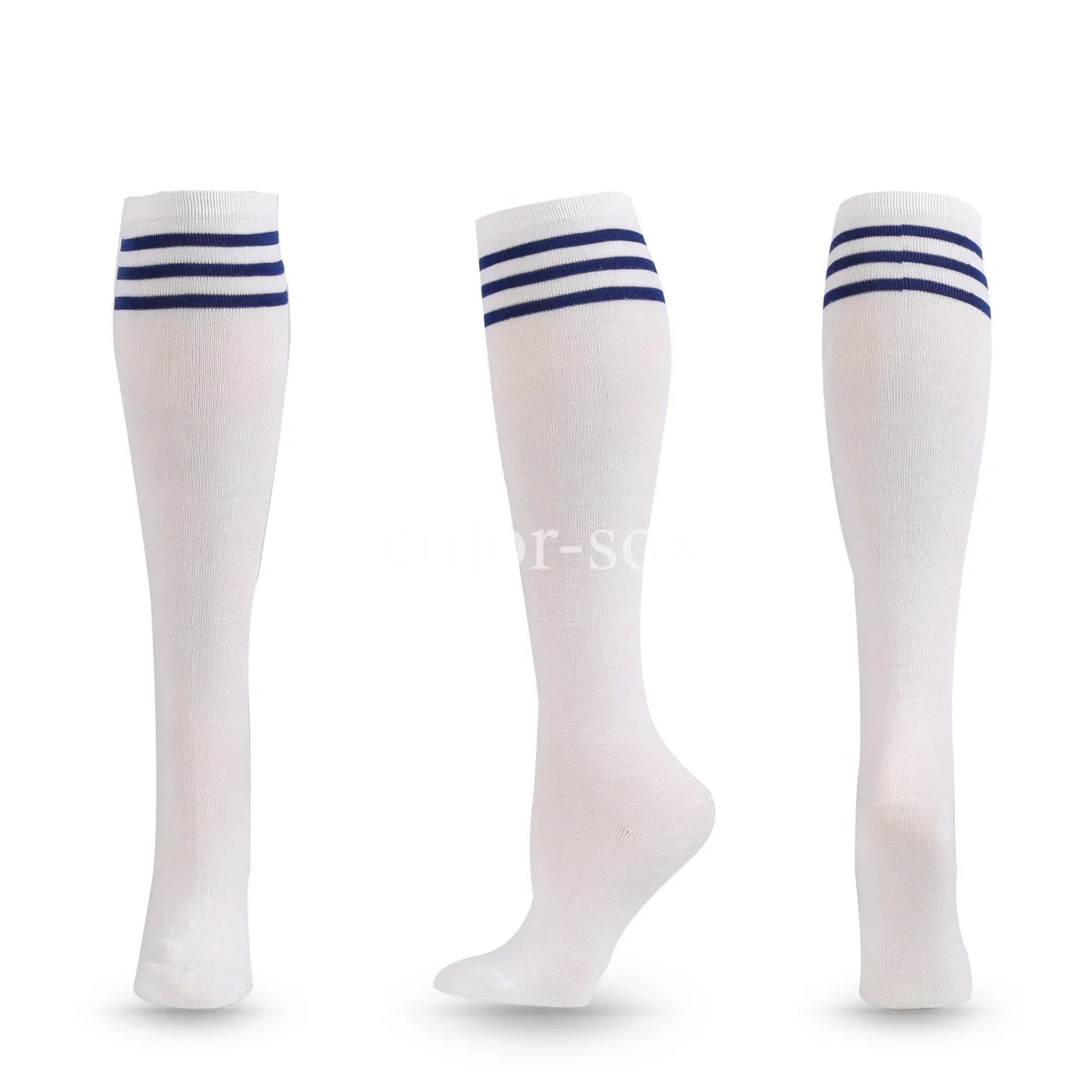 Calzini Da Calcio A Compressione Antiscivolo Tubo Lungo Al Ginocchio Con Righe Per Prestazioni Sportive Uomo