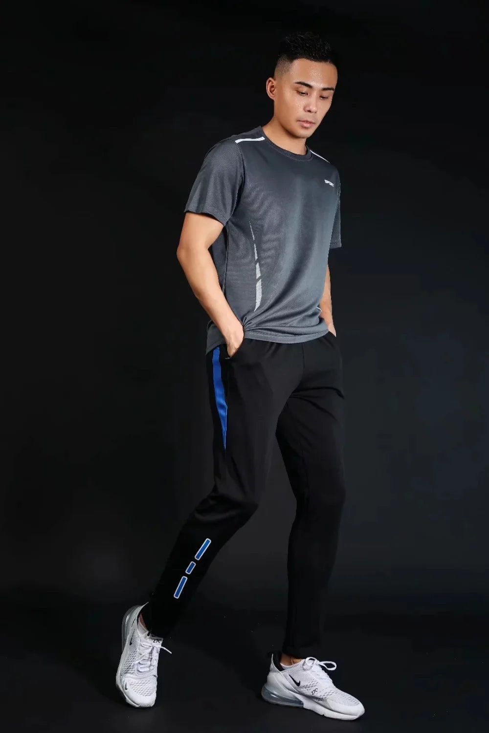 Pantaloni Da Corsa Uomo Abbigliamento Sportivo Pantaloni Da Jogging Elastici Per Palestra Asciugatura Rapida Allenamento