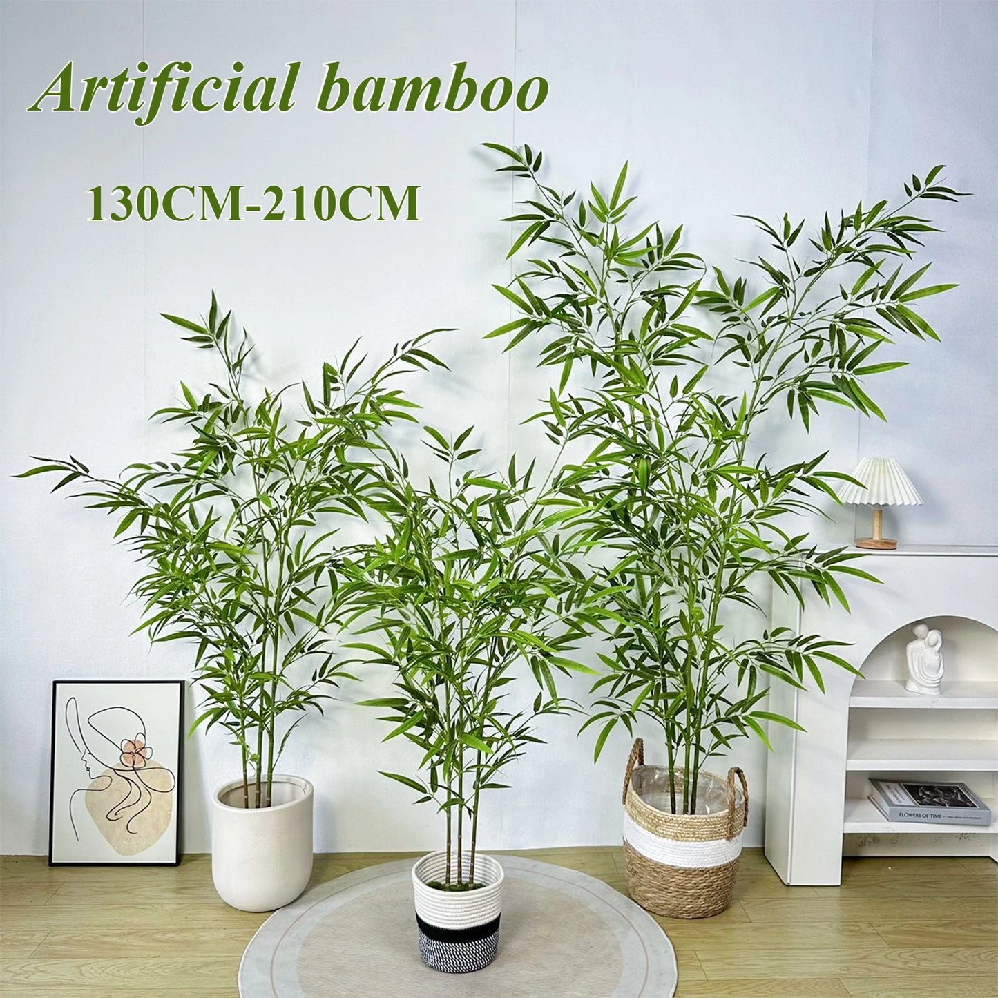 Bambù Artificiale In PVC Verde Altezza Regolabile Da 130 A 210 Cm Per Giardino E Hotel Decorazione