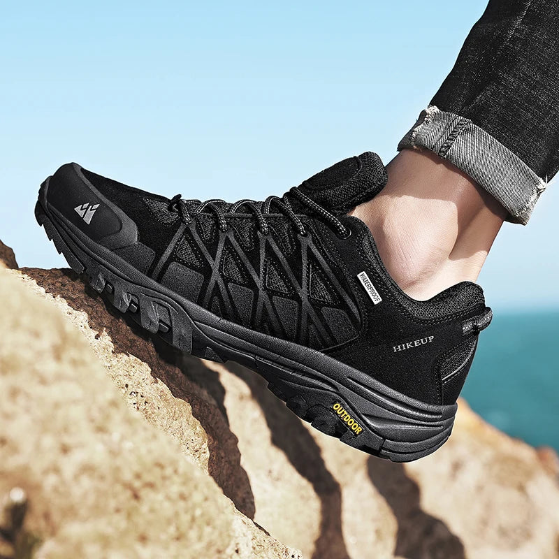 HikeUp Scarpe da Trekking da Uomo Traspiranti con Lacci Ammortizzate per Escursionismo all Aperto Impermeabili Outdoor