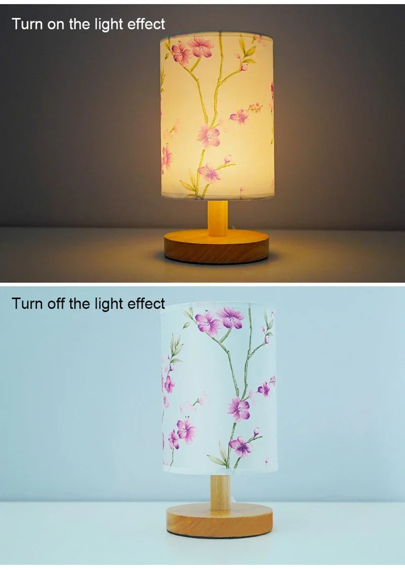 Lampada Da Tavolo Led Decorazione Scrivania Con Dimmer Spina UE Luce Notturna Per Camera Da Letto In Stile Cinese